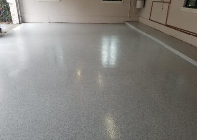 Obispo garage epoxy floor flakes finished