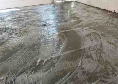 Obispo garage epoxy floor flakes prepping