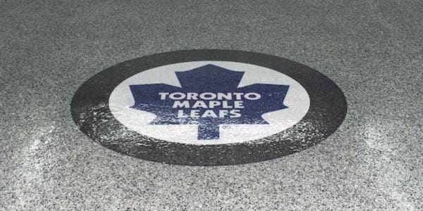 Toronto maple leafs epoxy floor personalized decal.