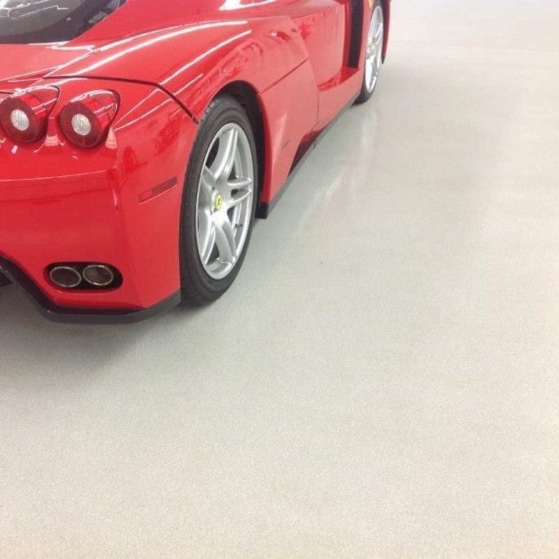 solid color epoxy garage floor