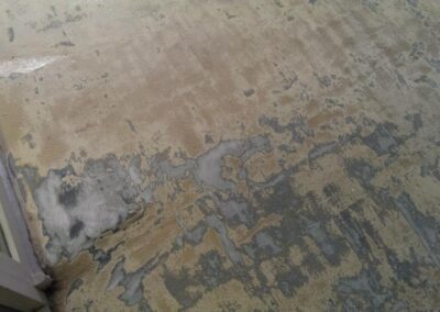 Commercial garage floor coatings ultra-premium marble before view.