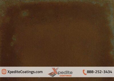 Copper residential stained concrete floors.