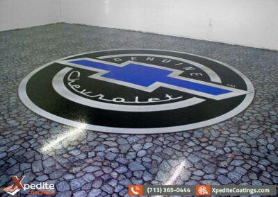 Houston Epoxy Floor decals Chevrolet.