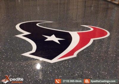 Houston Epoxy Floor decals Texans.