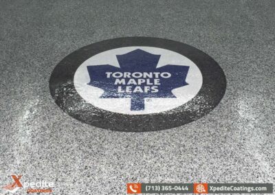 Toronto maple leafs epoxy floor personalized decal.