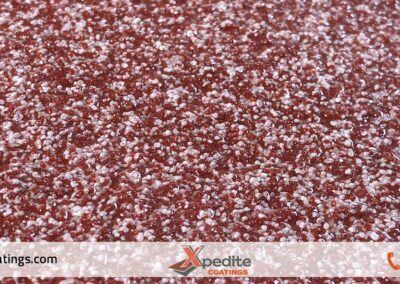 Peppermint color quartz epoxy flooring