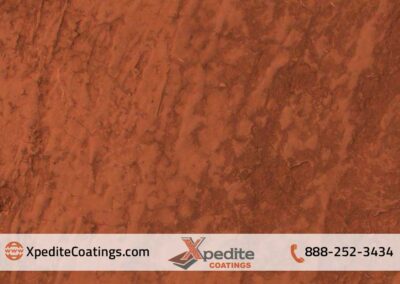 Terracotta residential stained concrete floors.