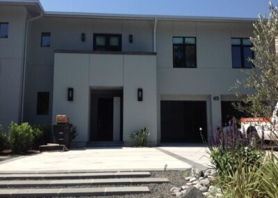 Colored garage floor epoxy steel gray project residence.