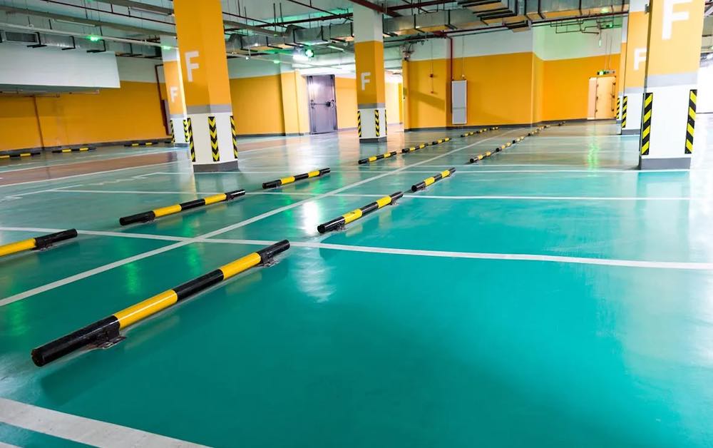 Commercial garage floor coatings by Xpedite Coatings in Houston, TX.