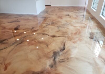 Espresso Epoxy Flooring Metallic