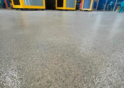 Non-slip concrete coating at Goldfish Swim School building in Houston, TX, by Xpedite Coatings closeup.