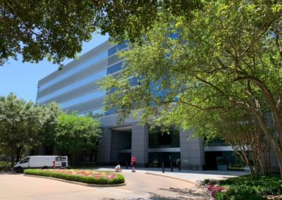 Non-slip concrete coating at Schlumberger building in Houston, TX, by Xpedite Coatings.