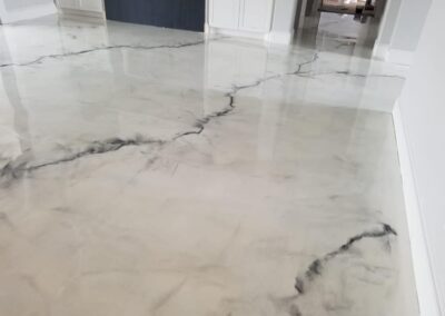 Pearl epoxy flooring metallic residence project after.