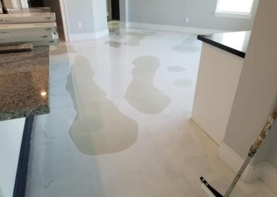 Pearl epoxy flooring metallic topcoat project.